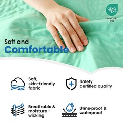 Noovirum® Washable Underpads, 34″x36″, 8 Count (2 Packs of 4)- Green