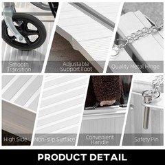 6ft Portable Handicap Temporary Wheelchair Ramp for Home Steps Stairs Doorways