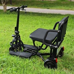 All Terrain Folding Storage Ultra Lightweight Power Electric Wheelchair 2×6.6AH