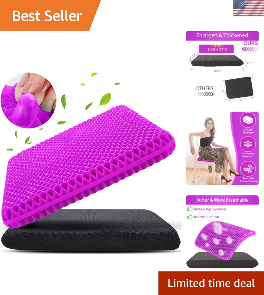 Soft Jumbo Gel Travel Cushion for Comfort & Cooling | Perfect for All Chairs