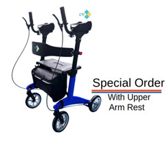 Carbon Fiber Foldable Rollator Walker Blue Color in Stock, Model Number W102