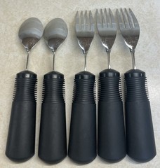 OXO Good Grips Weighted Arthritis Handle Fork Spoon Dining Aid Adaptive Utensils