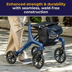 Drive Medical AeroWalk Ultra-Lite Rollator, Blue, Standard style. Only 6.9Kg