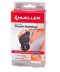Mueller Sports Medicine Reversible Thumb Stabilizer, Black Fits 5.5-10.5″ 62712