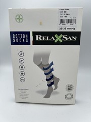 RelaxSan Cotton Compression Socks 20-30 mmhg Size 1XS Black Made In Italy