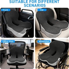 Comfortable & Breathable Driving Seat Cushion for Truck and Office – Dark Gray