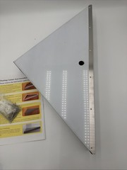 Floating Corner Shower Bench Kit 17x17x24.5 Stainless Wall Mount Seat Shelf