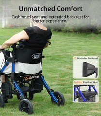 Z51 Rollator Walkers with Seat Blue