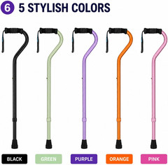 Sky MedSupply Int’l Corp Standard Offset Walking Cane Adjustable, Aluminum Or…