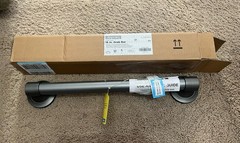 Elderly Safety Grab Bar ADA Certified 16 Inch Stainless Steel with Plastic Mount