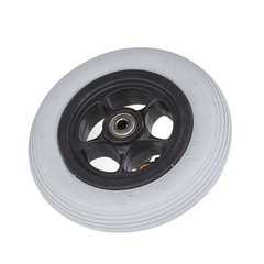 6in Electric Wheelchair Wheel Noiseless Aluminum Alloy Hub Rubber Inflatable BEA