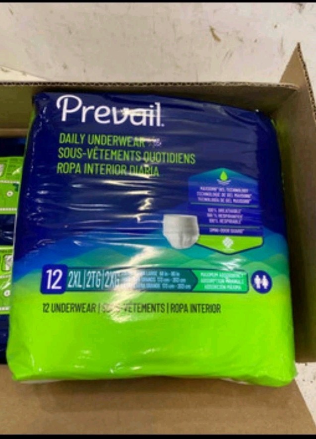 XXL Prevail Protective Underwear Max Absorbent XX-Large For Women & Men 12 Count