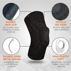 1Pcs Professional Knee Brace Compression Knee Sleeve with Patella