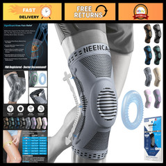 Knee Brace for Pain Relief, Medical Support with Patella Pad & Stabilizers, Comp