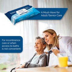 TENDERProtect® Adult Wipes with Aloe, Extra-Large Washcloth (9×12) for Incont…