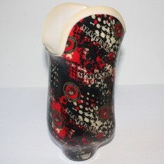 STUNNING BELOW-KNEE LEFT PROSTHETIC SOCKET RED-WHITE-BLACK U.S MARINES GRAPHICS