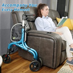 Premium 3 Wheel Rollator Walker for Seniors – Ultra Lightweight Foldable Walker