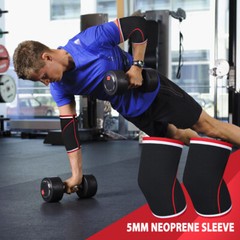 2x Elbow Compression Sleeves Neoprene 5mm Weightlifting Gym Power Weight lifting
