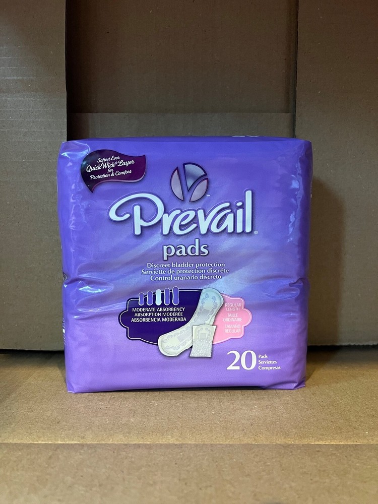 Prevail Daily Pads Moderate Absorbency Discreet Bladder Protection | 20 Count