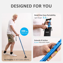 Walking Cane for Men & Women – Foldable, Adjustable, Lightweight, Self S