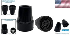 Metal Reinforced Replacement Cane Tips 7/8 Inch – Stability and Safety Pack of 2