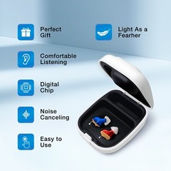 Hearing Aids Amplifier, Noise Cancelling, Adjustable Volume,Nearly Invisible