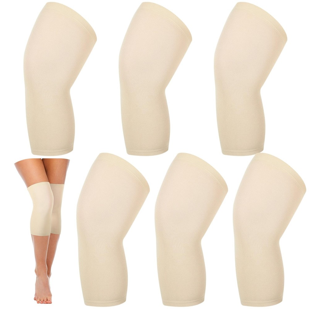 6 Pcs Compression Knee Sleeve Knee Brace Undersleeve Lightweight Breathable Leg