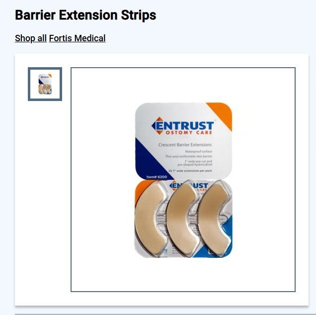 NEW! ENTRUST OSTOMY CARE EXTRA WIDE BARRIER EXTENSIONS WITH FORTAGUARD, 30/TRAY