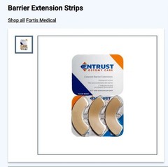 NEW! ENTRUST OSTOMY CARE EXTRA WIDE BARRIER EXTENSIONS WITH FORTAGUARD, 30/TRAY