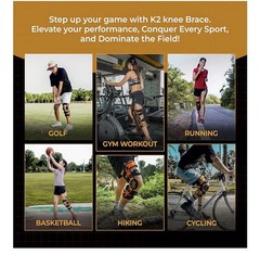 S21- Z1 K2 Knee Brace for ACL Ligament Sports Injuries Knee Pain for Men & Women