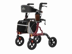 AOJIN All Terrain Rollator Walker Lightweight Foldable 8 In Wheels 300lb Senior