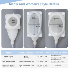 Urine Bags for Old Men, External Urinary Catheter for Male/Famale, Wearable U…