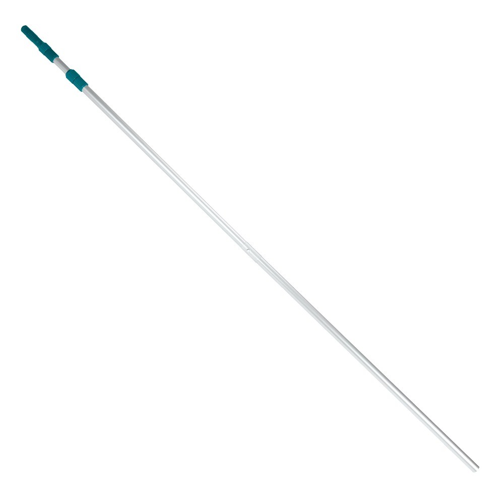 14 ft Aluminum Telescopic Pool Pole in Silver & Teal – 2.4 lbs. – 2 Piece