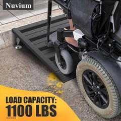 Adjustable Aluminum Threshold Ramp 22×36 1100lb Capacity