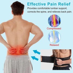 Waist Support Brace Belt Copper Lumbar Lower Back Pain Relief For Men Women US