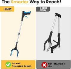 Telescopic Grabber Reacher Tool, 5-Level Adjustable Length (23“ to 41“) –