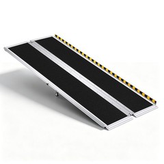 Uimoso Portable 6FT Aluminum Folding Ramp w/Non-Slip Surface for Accessibility