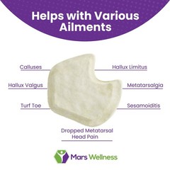 Dancers Pads Sesamoiditis Pads – 1/4″ Thick Adhesive Skived – 12 PC