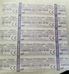 Blunt Fill with Filter 18G x 1.5″ 100 Count 305211 Qty 100 Per Box