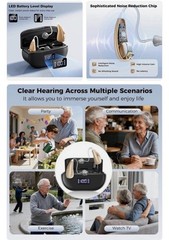 Hearing Aids For Seniors Adults（Silver Black