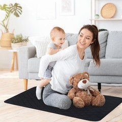 30×36 Inch Washable Incontinence Bed Underpads Waterproof Black Reusable Pad