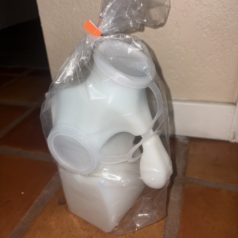 Male Urinal Bottle 32oz 1000ml With Lid Portable Bedside Spill Proof Grip New US