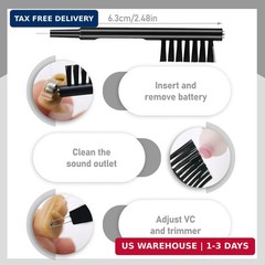 Hearing Aid Cleaning Kit 13 Pcs Hearing Aid Cleaner Black Hearing Aid Cleaning T