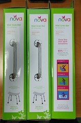 3 Pk Nova Ortho Med Wall Grab Bar 12″ CHROME #8012CH-R Heavy Duty Safety Bar