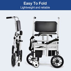Shower Commode Wheelchair With 2 Lockable Wheels Footrests Adjustable Arms 308lb