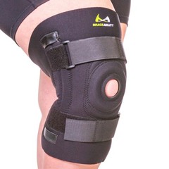 BraceAbility Bariatric Knee Brace for Large Legs – Plus Size L, Black