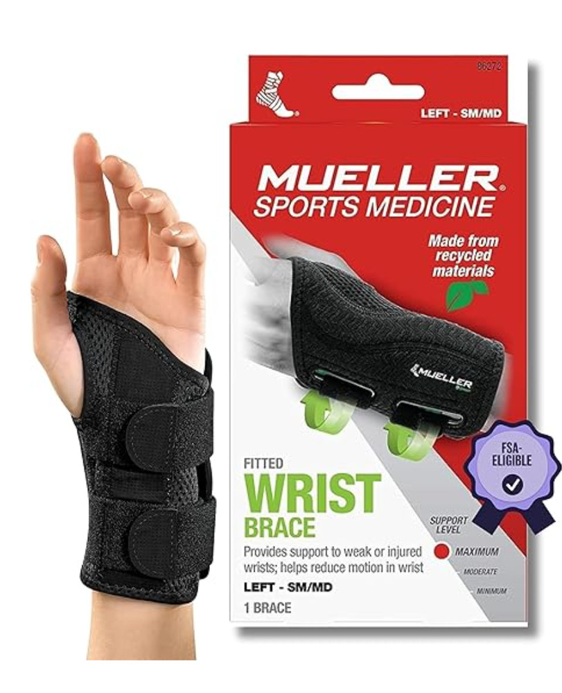 Mueller Wrist Brace Green Fitted Carpal Tunnel Relief