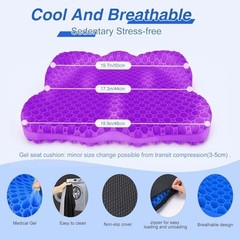 19.7in Gel Seat Cushion for Office, Wheelchair & Car – Cooling Support for Back