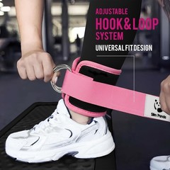 Neoprene Ankle Straps with Double D-Rings for Effortless Gym Sessions