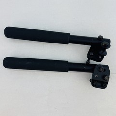 Wheelchair Flip Back Arm Rest Pair Padded Tubular Tilt Mount Black Armrest